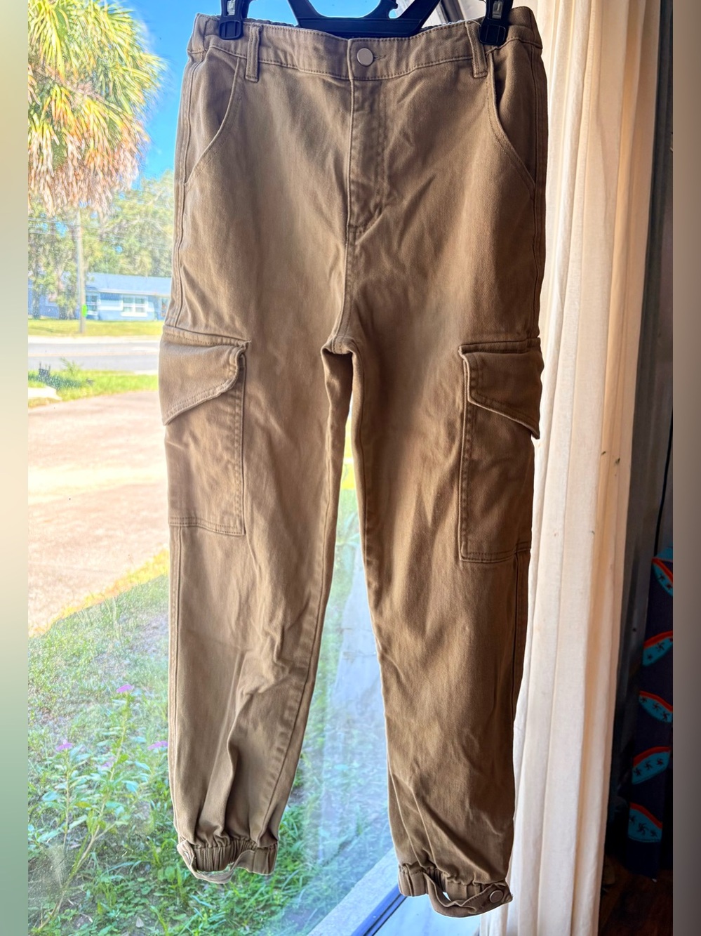 Forever 21 Stretch High-Waisted Baggy Jogger Cargo Pants
